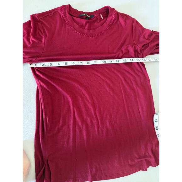 Kobi Halperin Maroon Berry Red Bell Sleeve Long-Sleeved Alix Top Blouse Shirt XS - Picture 6 of 8